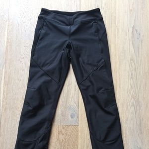 Thick pants for cold weather.